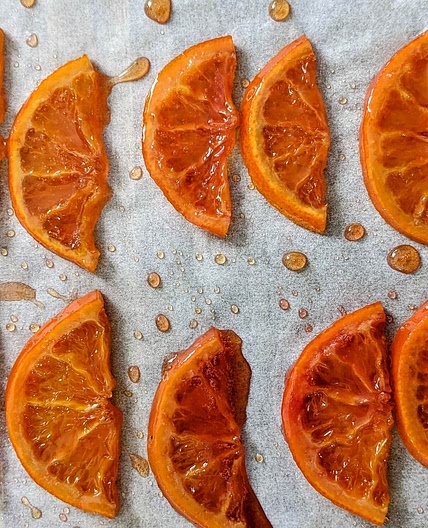 Quick candied oranges