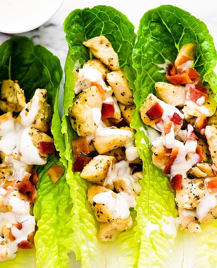 Chicken Bacon Ranch Lettuce Wraps
