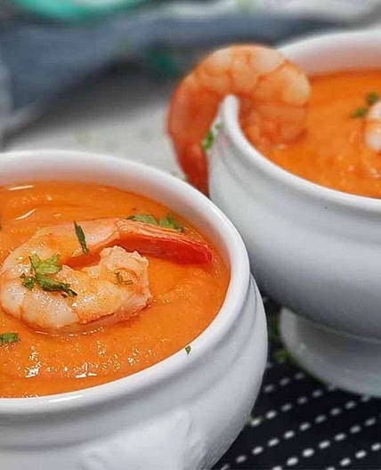 Crema de langostinos 