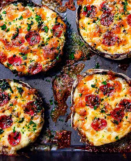 Pizza Stuffed Mushrooms