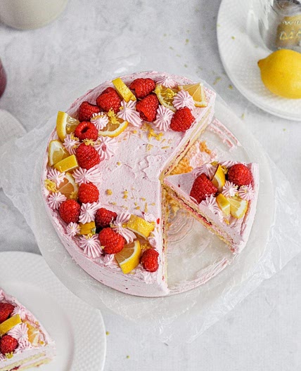 Lemon Raspberry Layer Cake