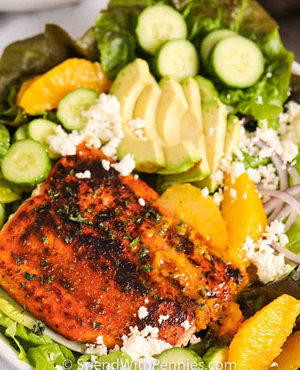 Blackened Salmon Salad