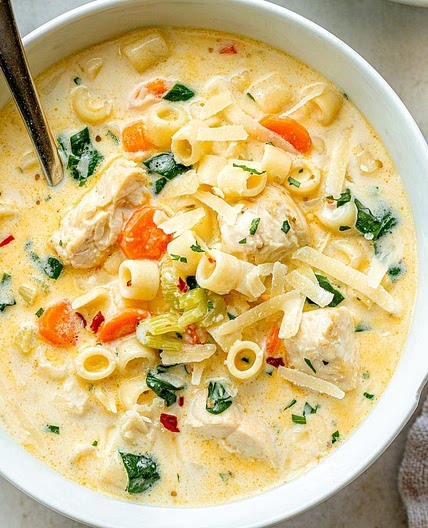 Creamy Chicken Pasta Soup