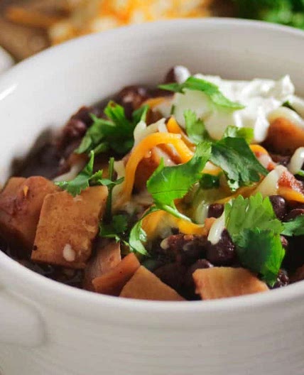 Vegetarian Black Bean and Sweet Potato Chili