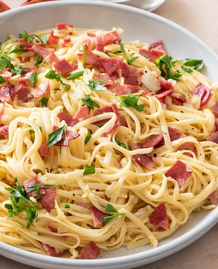 Lightened Up Spaghetti Carbonara