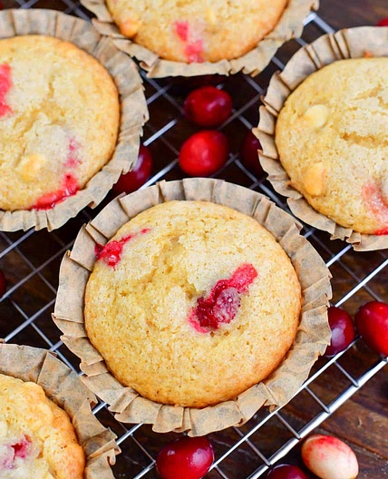 White Chocolate Cranberry Muffins