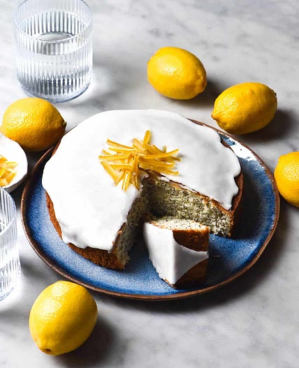 Gluten free lemon poppy seed cake