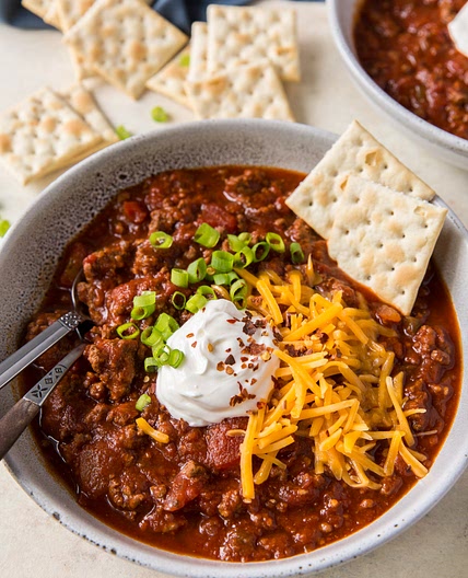 Slow Cooker Hearty No-Bean Chili