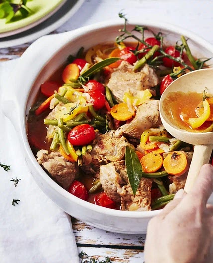 Sauté de veau aux petits légumes croquants