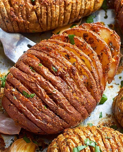 Parmesan Hasselback Roasted Potatoes