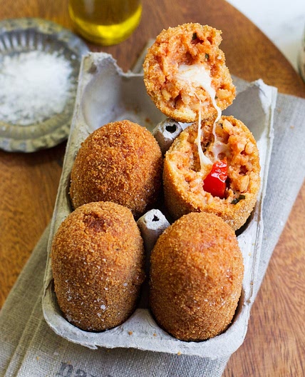{Supplì Al Telefono} Tomato Basil Risotto Balls Recipe