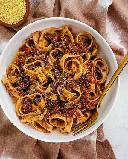Vegan Mushroom Walnut Bolognese