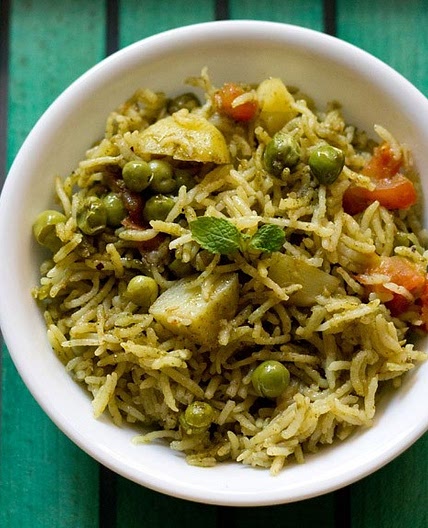 Pudina Rice Recipe | Spicy Pudina Pulao (Mint Rice)
