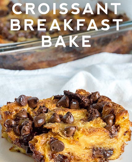 Chocolate Croissant Breakfast Bake