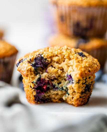 Insanely Good Blueberry Oatmeal Muffins