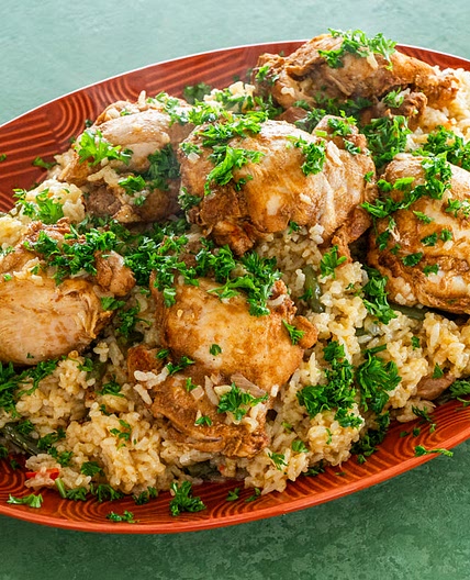 Pressure cooker chicken and rice