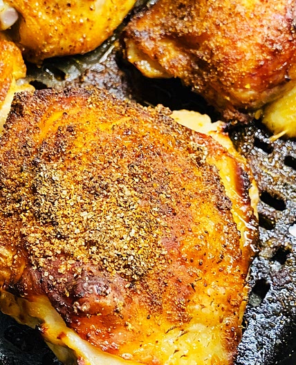 Air Fryer Pickle Brined Chicken Thighs