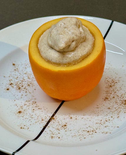 Creamy stuffed persimmon