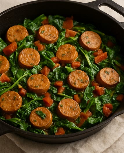 Spinach and Sausage Breakfast Skillet Side