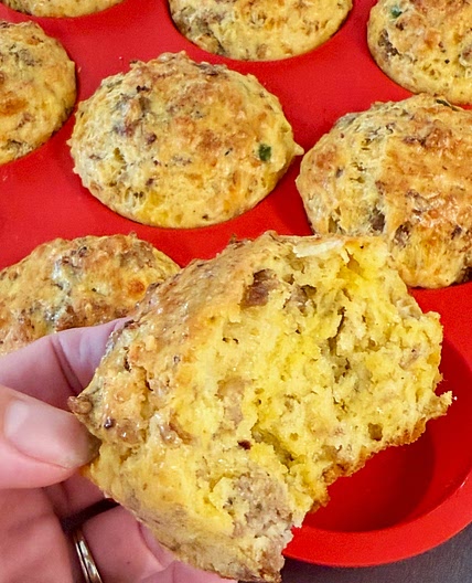 Cheesy Sausage Breakfast Biscuits