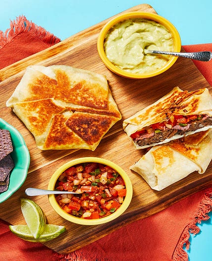 Black Bean Burger Crunchy Wraps with Creamy Guac & Pico de Gallo