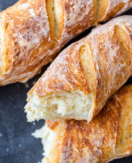 No Knead Bread-Baguette