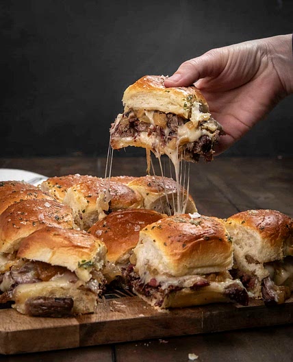 Smoked beef short rib sliders