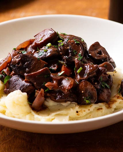 Mushroom Bourguignon