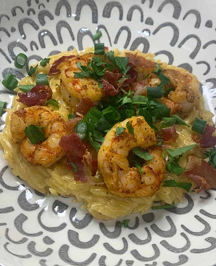 One Pot Shrimp & Grits Style Orzo