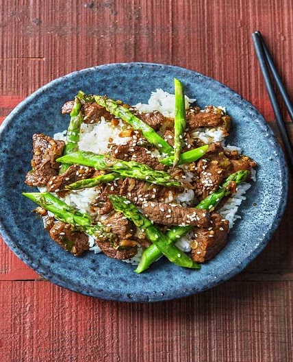 Ginger Beef Stir-Fry with Snappy Asparagus