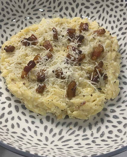 One Pot Orzo Carbonara