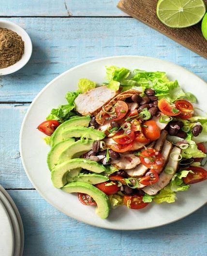 Chipotle-Rubbed Chicken Salad with Pico de Gallo and Avocado