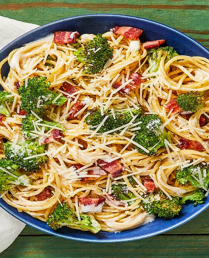 Bacon & Cream Supreme Spaghetti with Broccoli