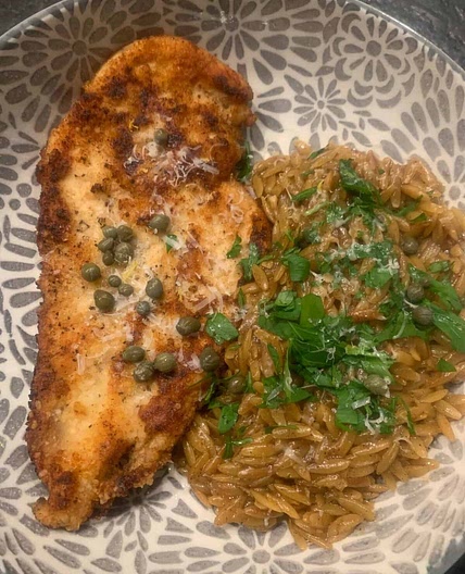 One Pan Chicken Piccata Orzo