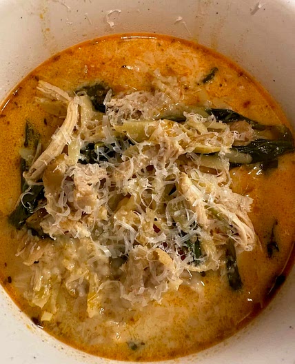 Creamy Tuscan Chicken Orzo Soup