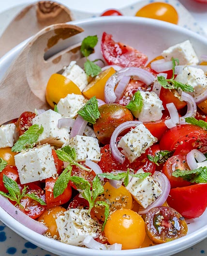 Fresh Garden Cherry Tomato + Feta Salad
