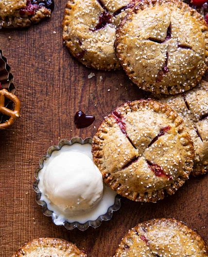 Jammy Raspberry Cream Pretzel Hand Pies