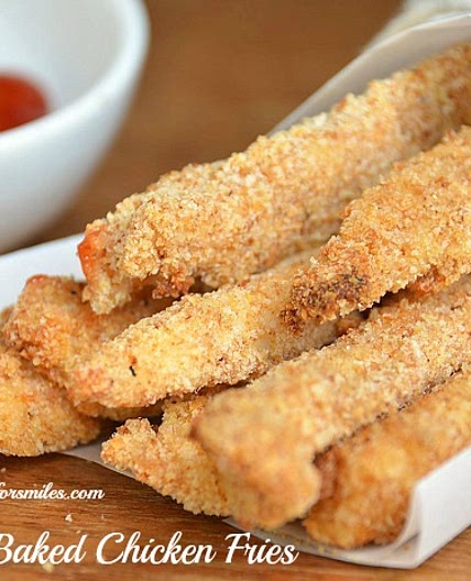 Homemade Parmesan Chicken Fries {Baked!}