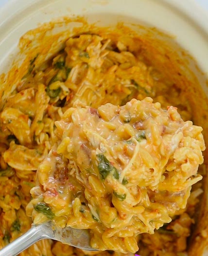 Slow cooker marry me chicken with orzo