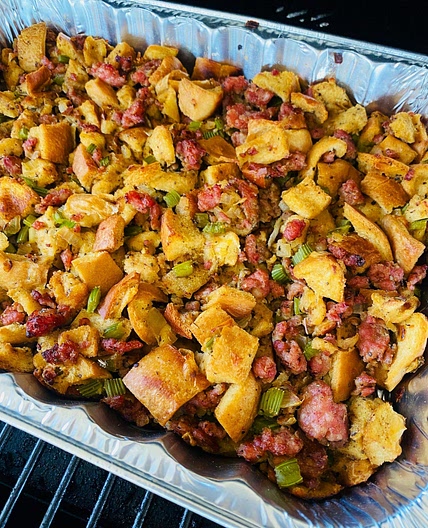 Blackstone and Pellet Grill Sausage Stuffing
