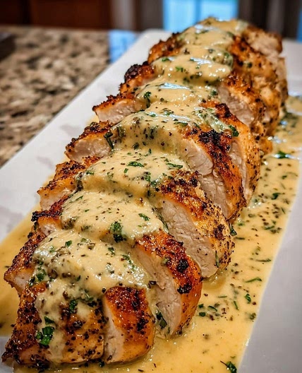 Poulet rôti à la sauce crémeuse au parmesan