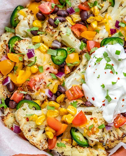 Cheesy Cauliflower Nachos