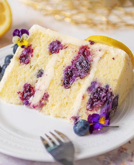 Lemon Blueberry Buttermilk Cake Recipe