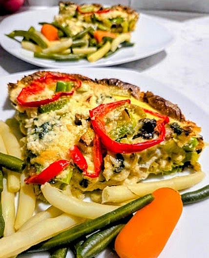 Leek Quiche with Potato Crust
