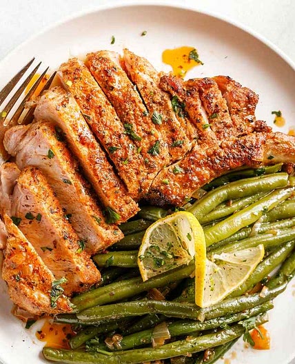 Instant Pot Pork Chops with Green Beans