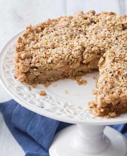 Sbriciolata di mele con fiocchi d'avena