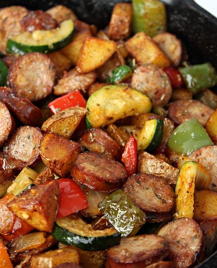Chicken Sausage and Vegetable Skillet