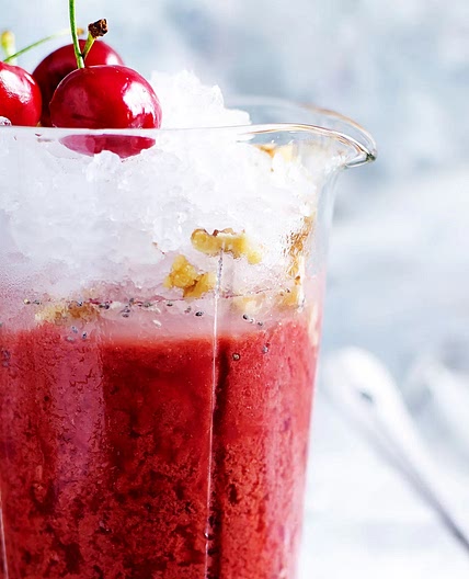 Cherry and walnut smoothie