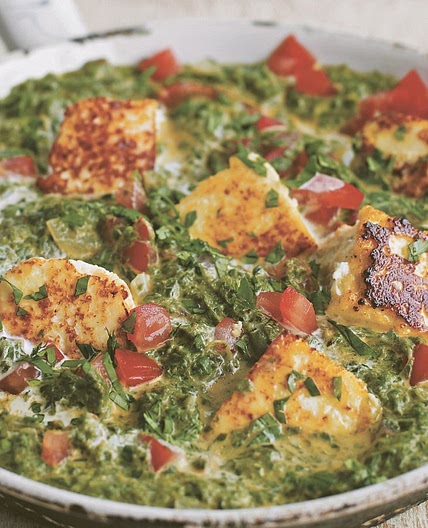 Spinach tomato and tofu curry