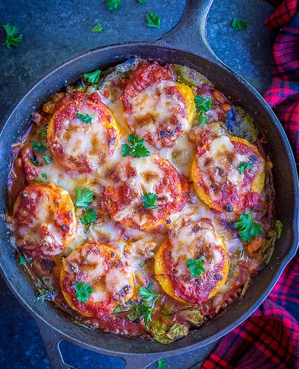 Polenta Parmesan with Spinach and White Beans